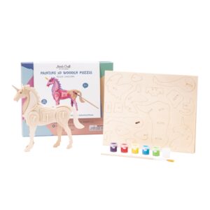 3D Wood Puzzle: Unicorn