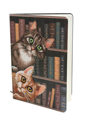 Crystal Art Notebook Kit: Cats in the Library