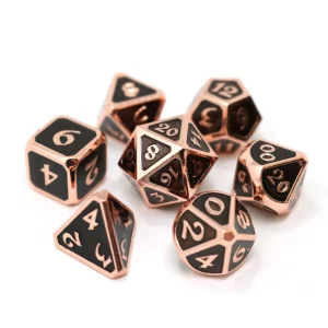 Mythica Copper Onyx RPG Metal Dice