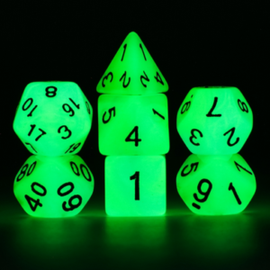 Glow in the Dark – Blue and Green RPG Dice Set