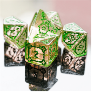 Huge Fluorite Castle Dice Set – 25mm