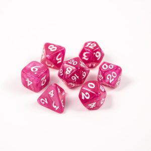 Elessia Essentials Pink RPG Dice Set