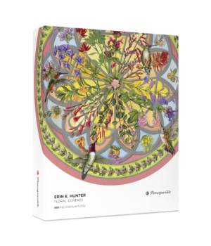 Erin E. Hunter: Floral Compass 500-Piece Circular Puzzle