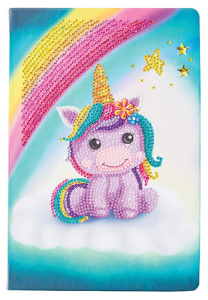 Crystal Art Notebook Kit: Unicorn Smile