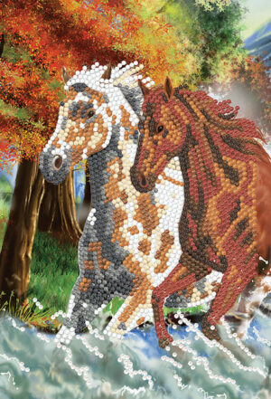 Crystal Art Notebook Kit: Wild Horses