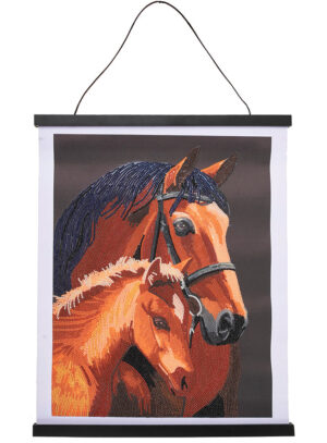 Crystal Art Scroll Kit: Chestnut Mares