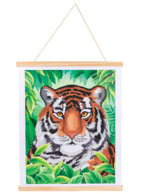 Crystal Art Scroll Kit: Regal Tiger