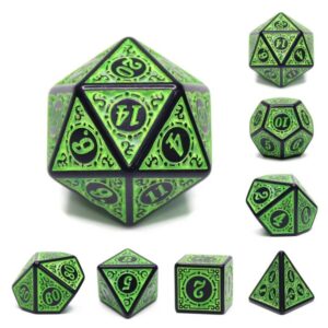 Magic Flame – Green RPG Dice Set