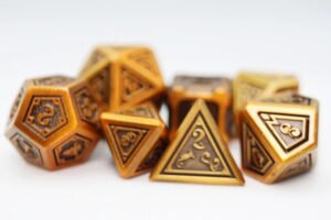 Alchemist Metals: Gold – Metal RPG Dice Set