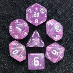 Violet Sparkle RPG Dice Set