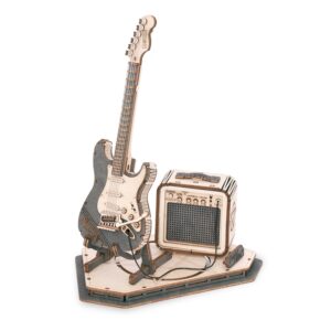 Electric Guitar 3D Wooden Model