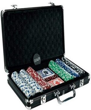 Blk Aluminum Poker Set 300