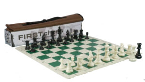 First Chess Tournament Men & Roll-Up Mat 3.75″