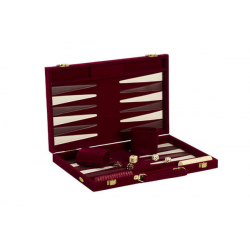 Backgammon 18″ Burgundy Velvet