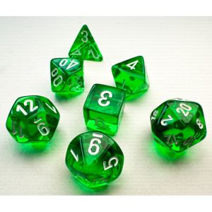 7-Set Mini Translucent Green with White