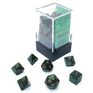 7-set Cube Mini Scarab Jade with Gold