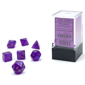 7-Set Cube Mini Borealis Luminary Royal Purple with Gold