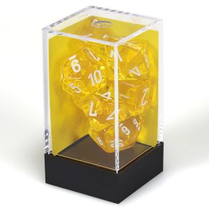 7-Set Cube Translucent Yellow with White