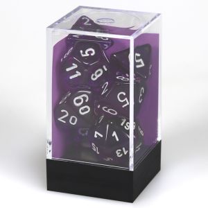 7-Set Cube Translucent Purple with White