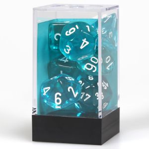 7-Set Cube Translucent Teal with White