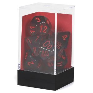 7-Set Cube Translucent Smoke with Red