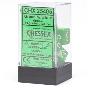 7-Set Cube Opaque Green with white