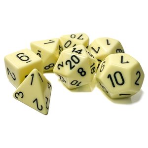 7-set Opaque Polyhedral Pastel Yellow/black