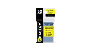 Phantom Card Sleeves: Yellow – 41 X 63 – Glossy/Matte