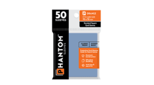 Phantom Card Sleeves: Orange – 70 X 70 – Glossy/Matte