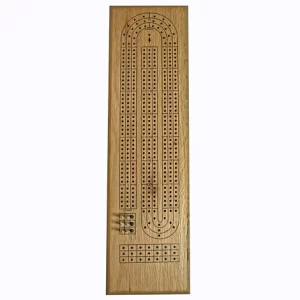 Cribbage – 3-Track – Solid Oak