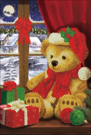 Crystal Art Notebook Kit: Festive Teddy