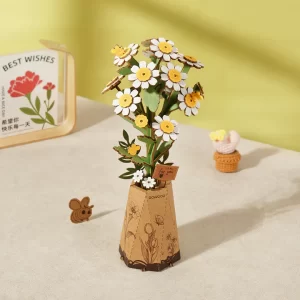 3D Wood Flower: Chamomile