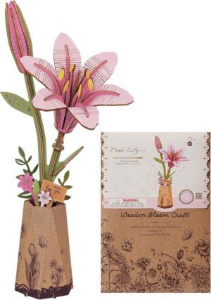 Wooden Bloom Craft – Pink Lily