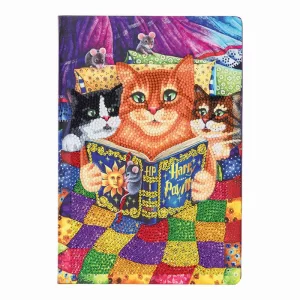 Crystal Art Notebook Kit: Kitten Bedtime